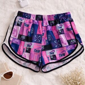 Nike Dri-FIT Tempo Running Shorts Pink Blue Graphic Women’s Medium